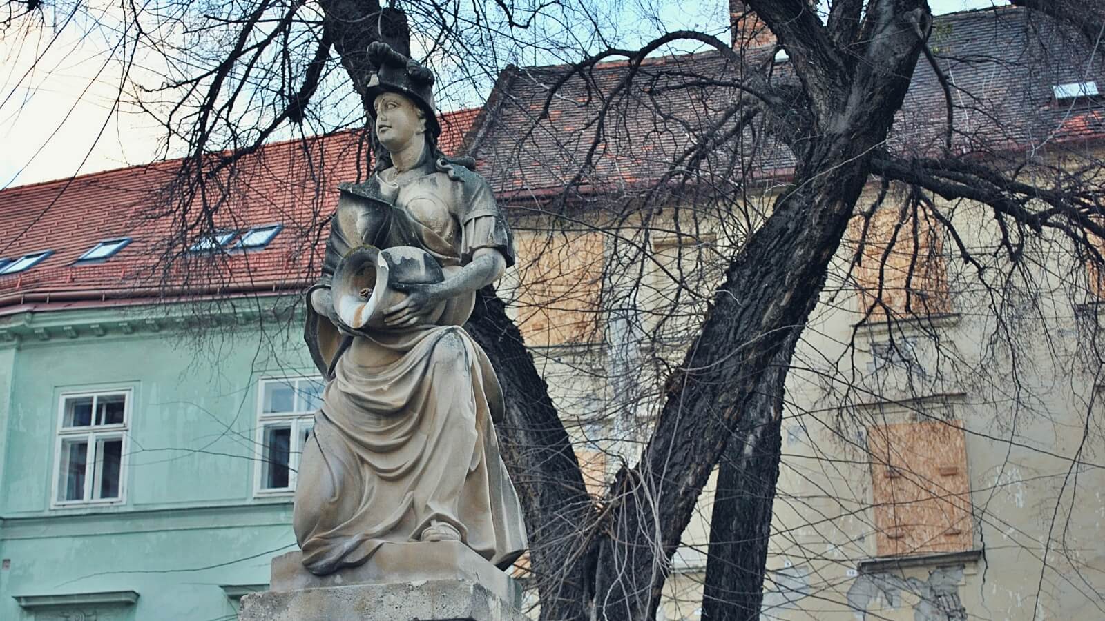 Fontanna w Bratysławie.